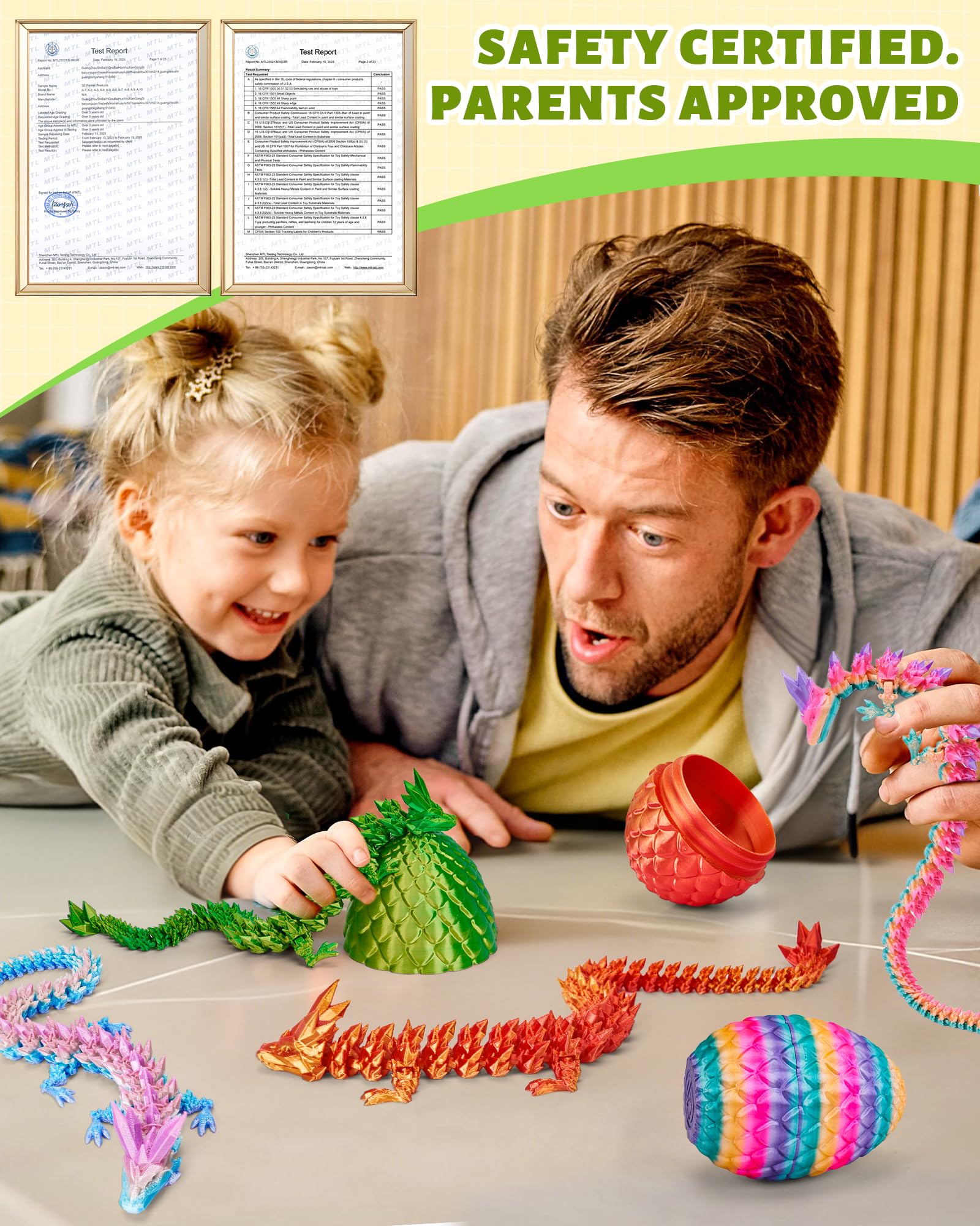 TBOLINE dragon egg textured eco-plastic ensures safe, kid-friendly use.