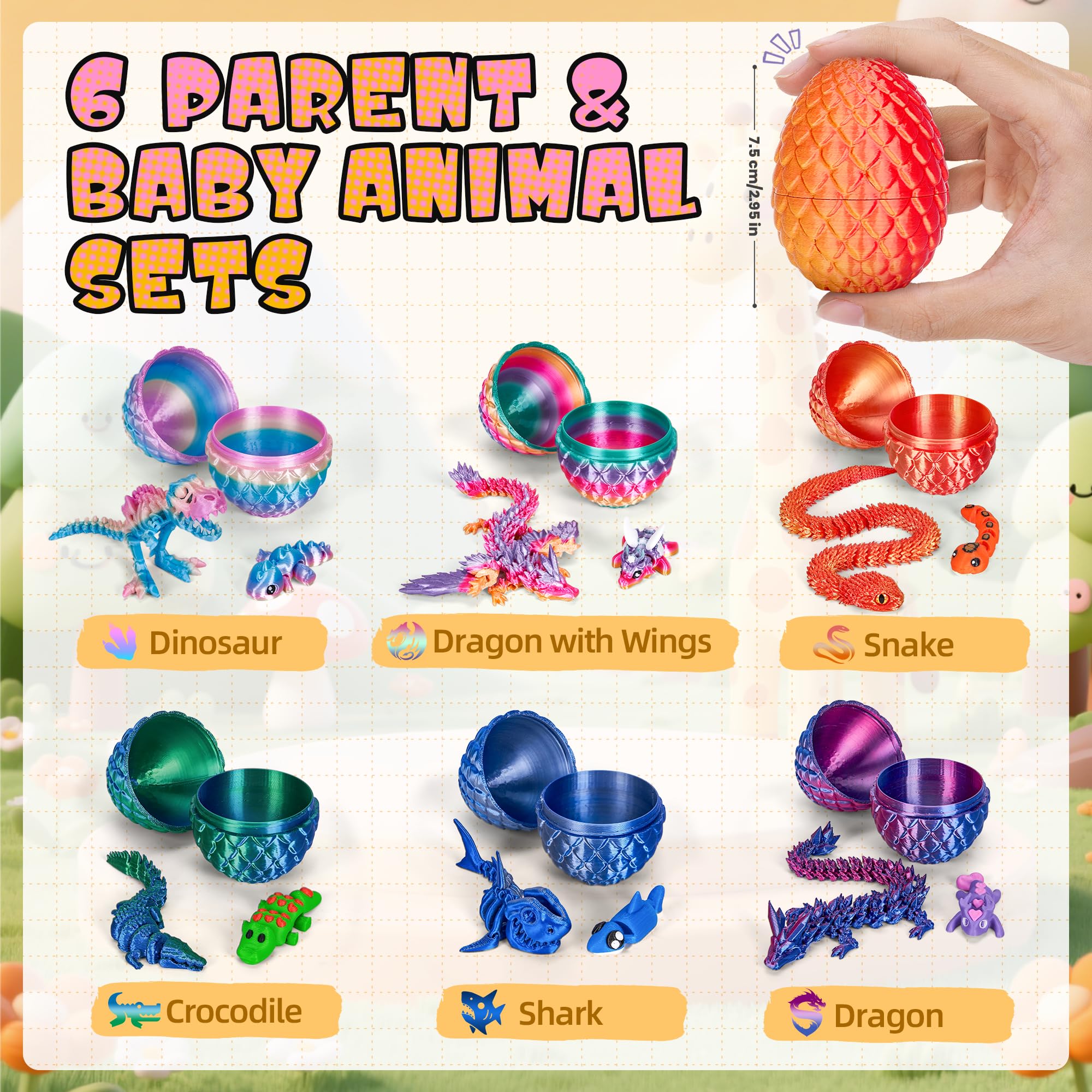 TBOLINE dragon egg with mini baby animals inside; delightful unboxing and imaginative adventures
