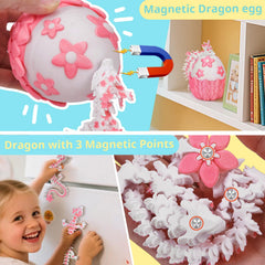 TBOLINE Pink Dragon with 30+ movable joints for creative storytelling.