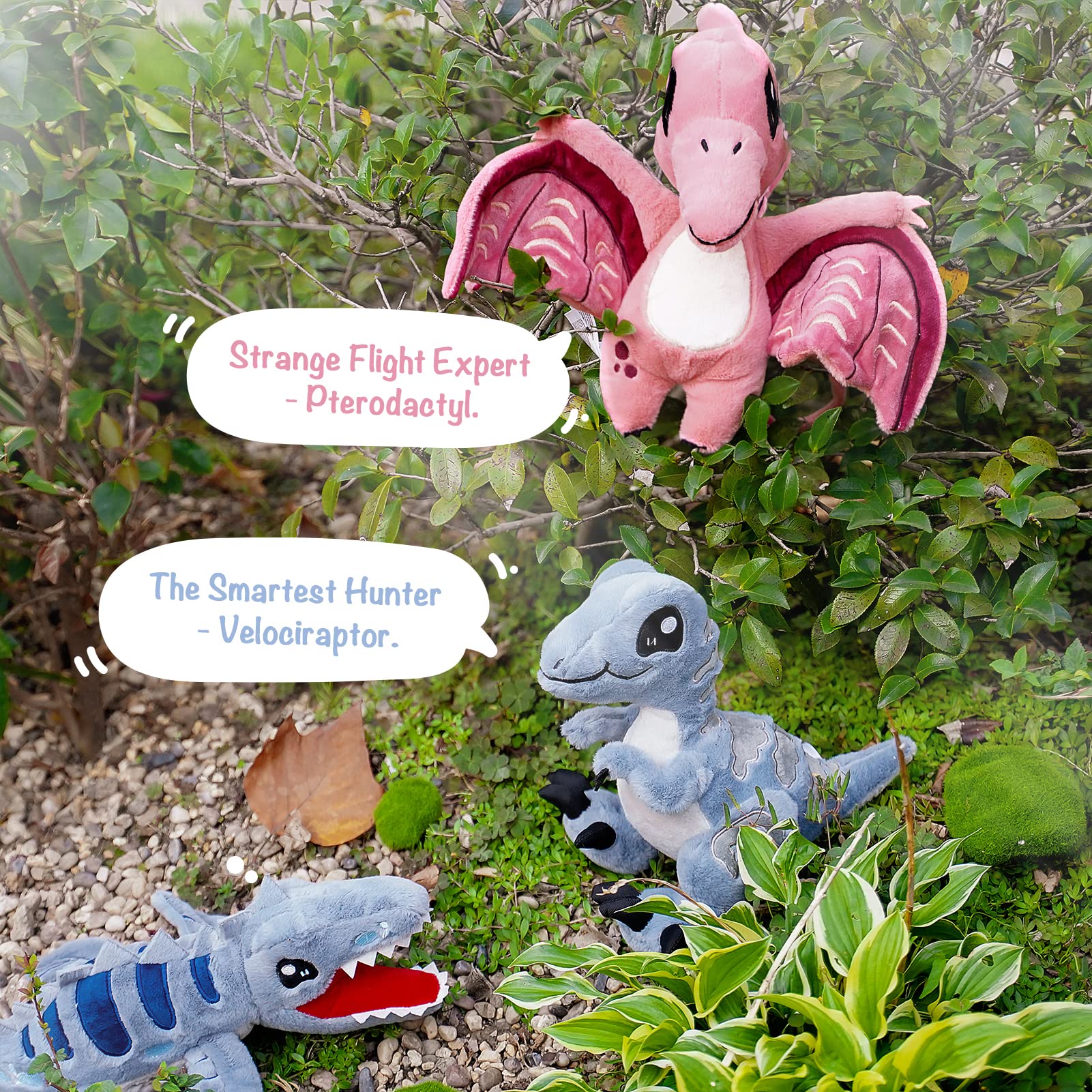 TCBunny pink dinosaur plush makes a gift ready present