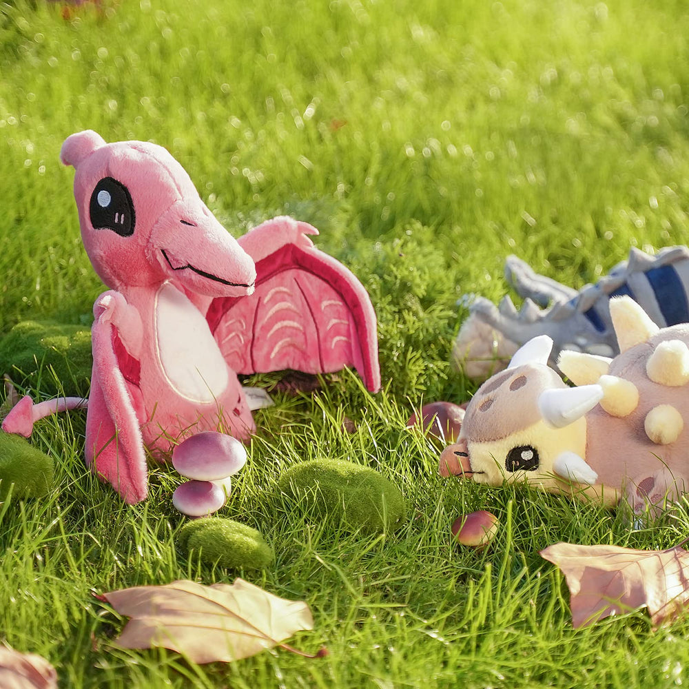 TCBunny pink dinosaur plush appropriate for kids ages 3 and up