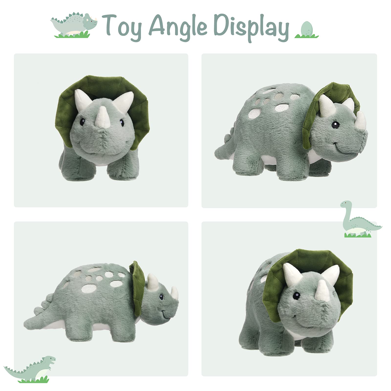 TCBunny Triceratops face detail closeup highlights a friendly, inviting expression