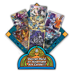 TCG Elements Digimon foils spread reveals 15 random foils with shimmering accents