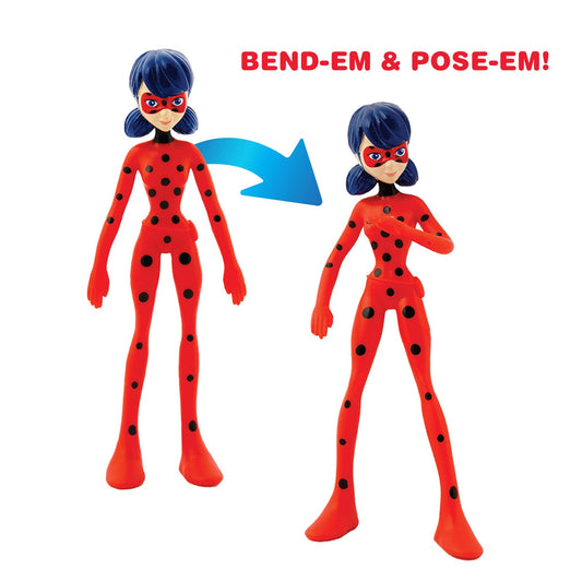 TCG Toys Bend-EMS Miraculous Cat Noir figure ready for action pose.
