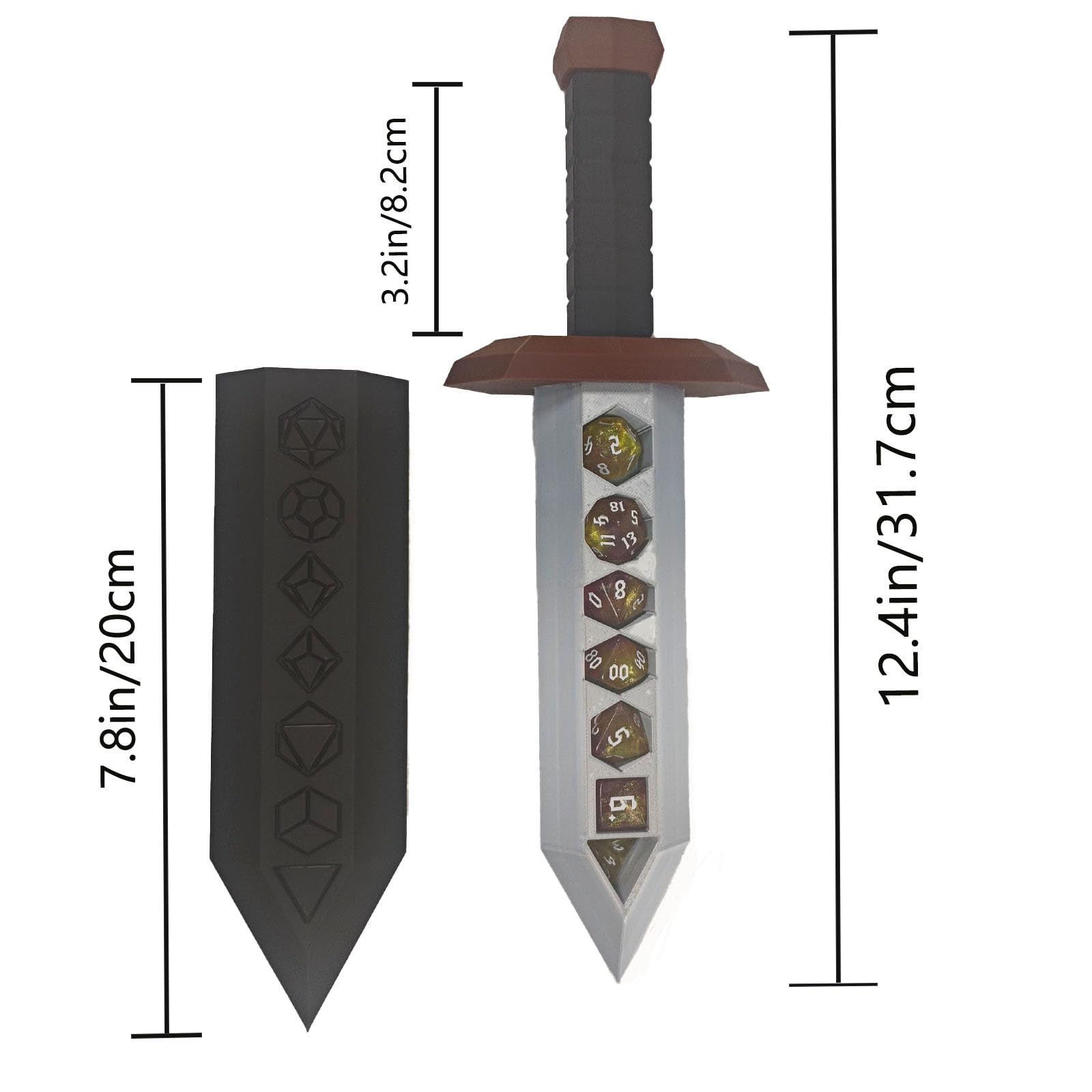 TCGADVN DND dice box axe-style adds rugged style while organizing dice.