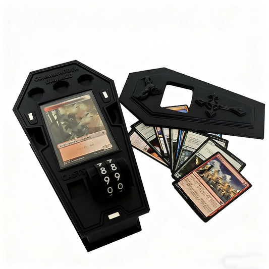 TCGADVN coffin deck box with built-in dice tray for organized play