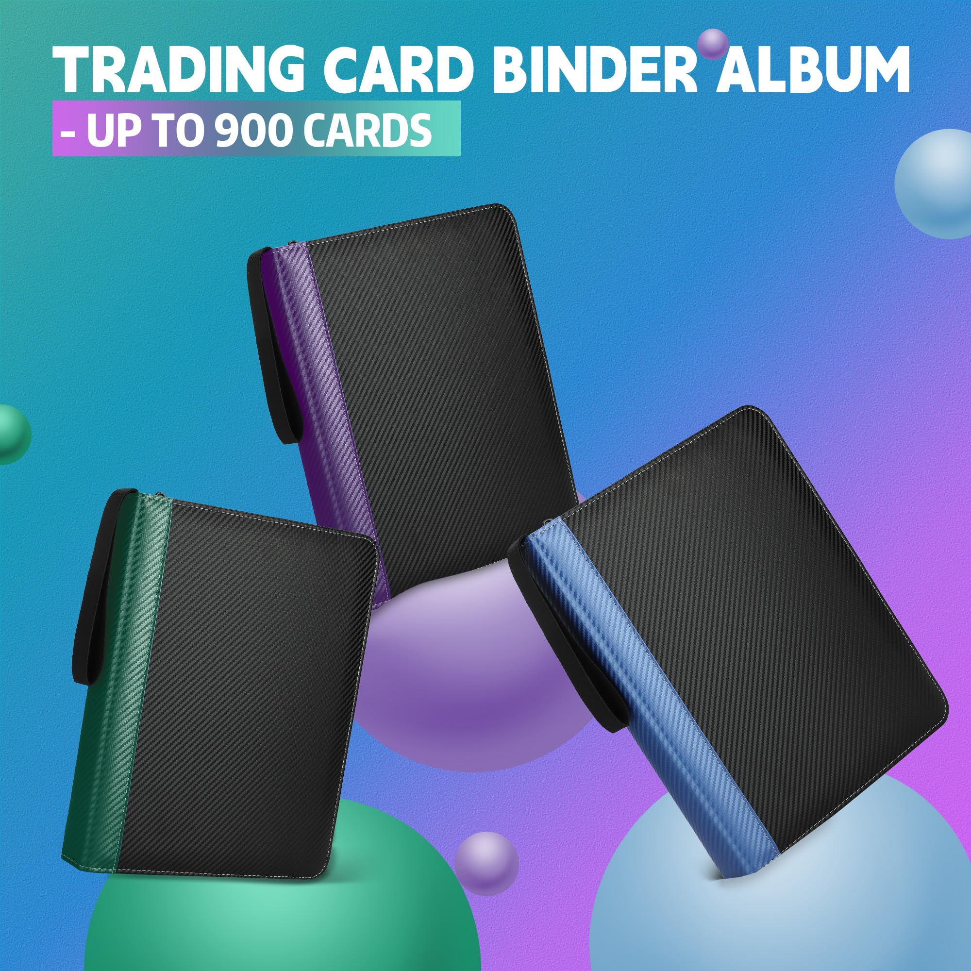 TCGUARD binder holds up to 900 cards for large collections.