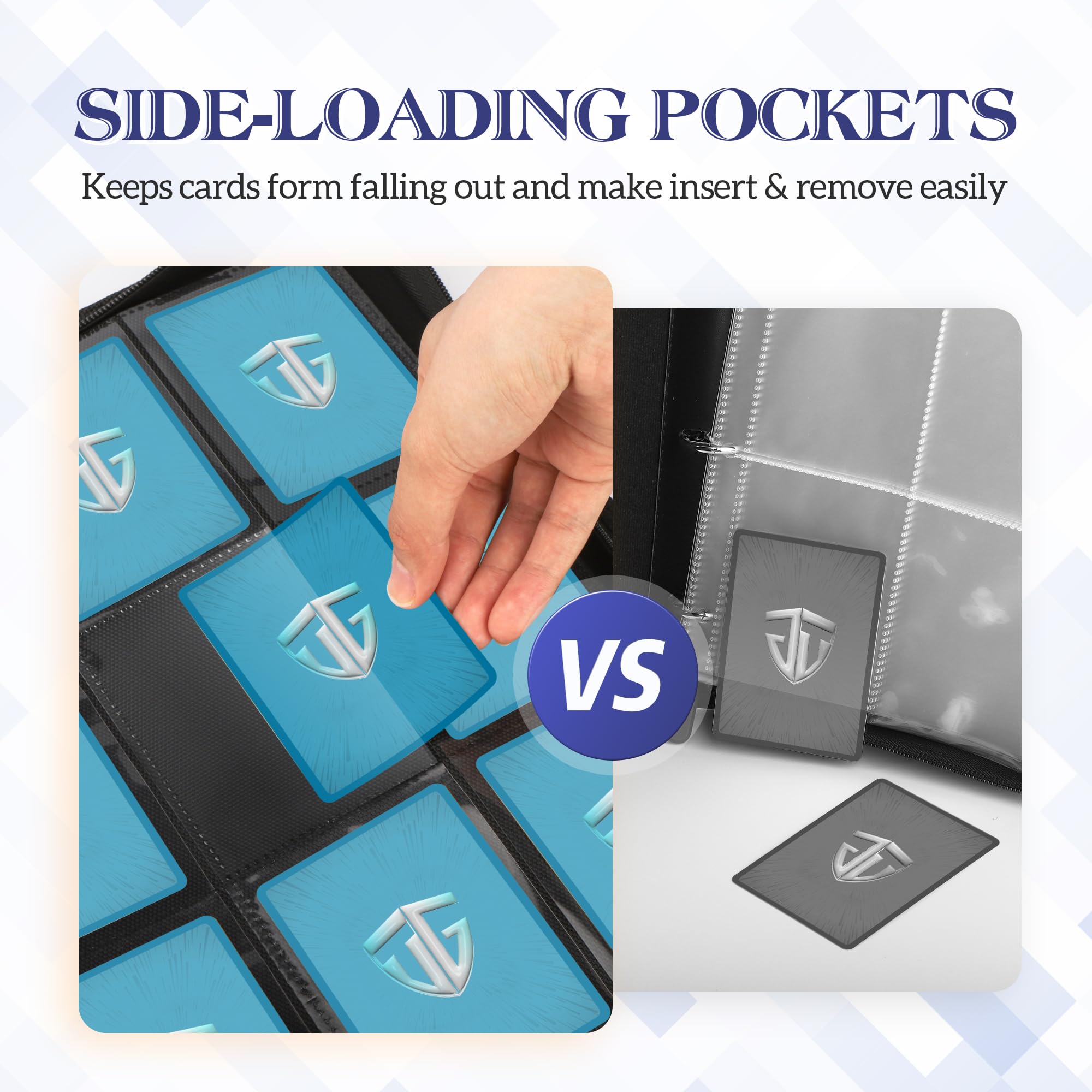 TCGUARD 9-pocket pages with 540-card capacity on display