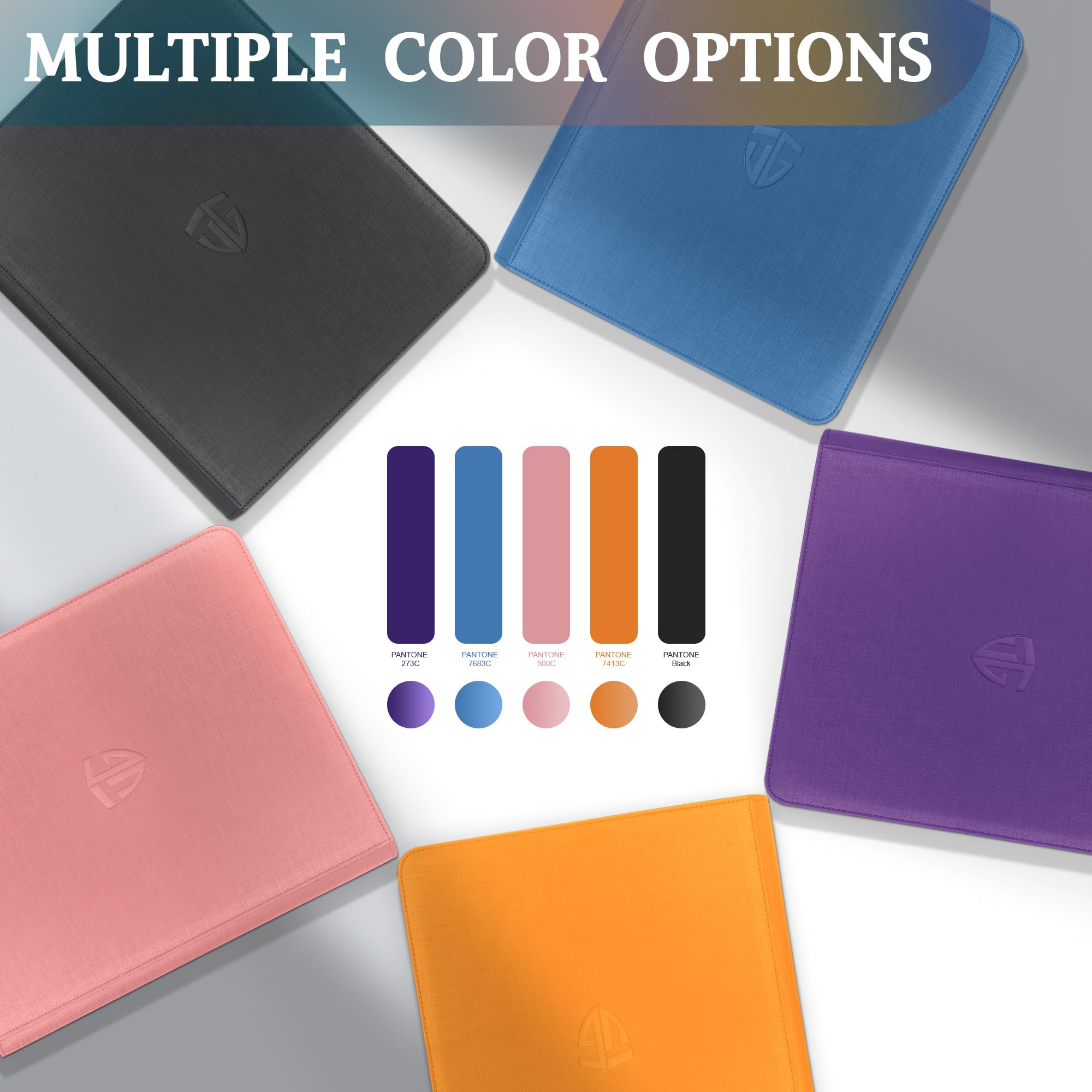 Five color options let you match your collection with style.