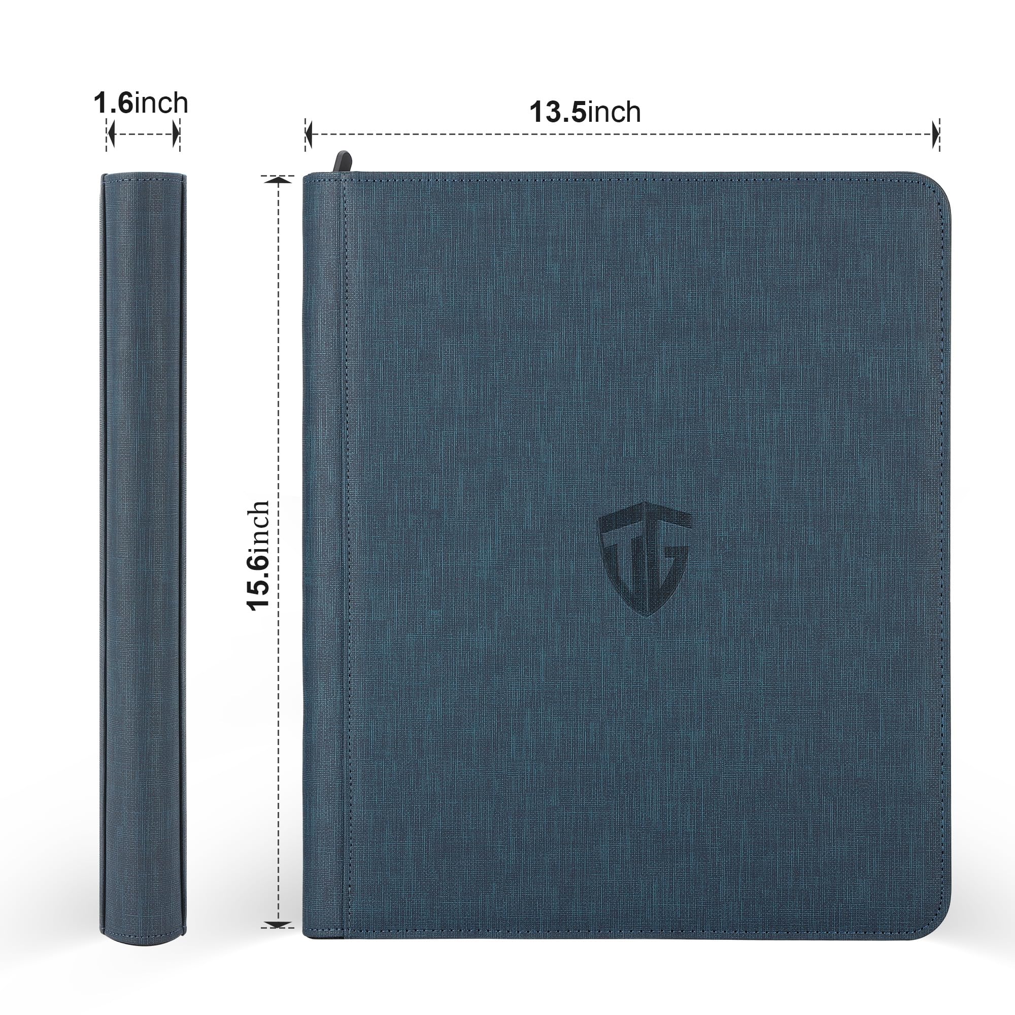 TCGUARD binder with top loader cases stores multiple card types.