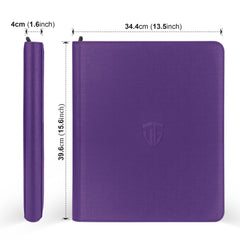TCGUARD Toploader Binder durable PU leather cover offers long lasting use