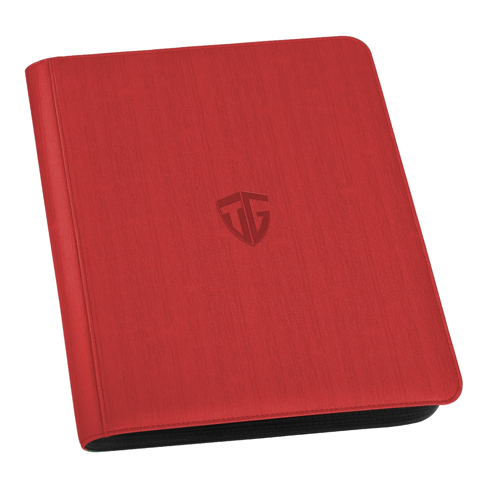 TCGUARD Toploader Binder red with shield design protecting collections.