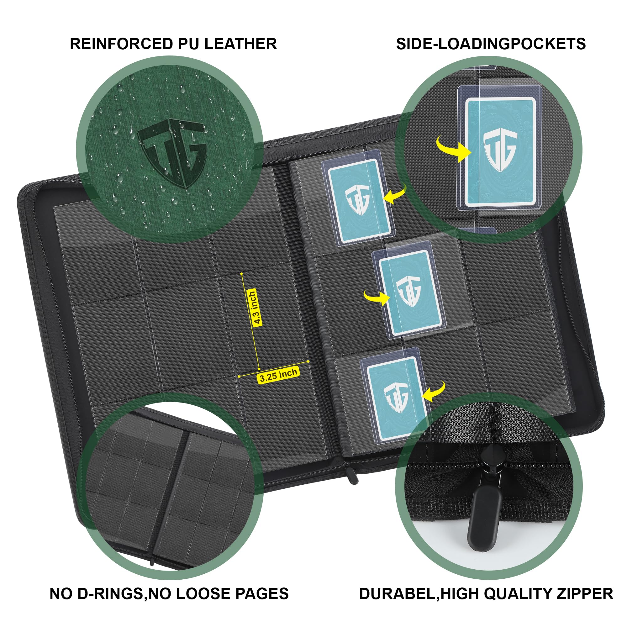 TCGUARD binder with zip closure protects cards during transit