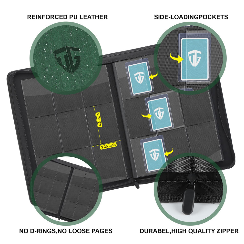 TCGUARD binder with zip closure protects cards during transit