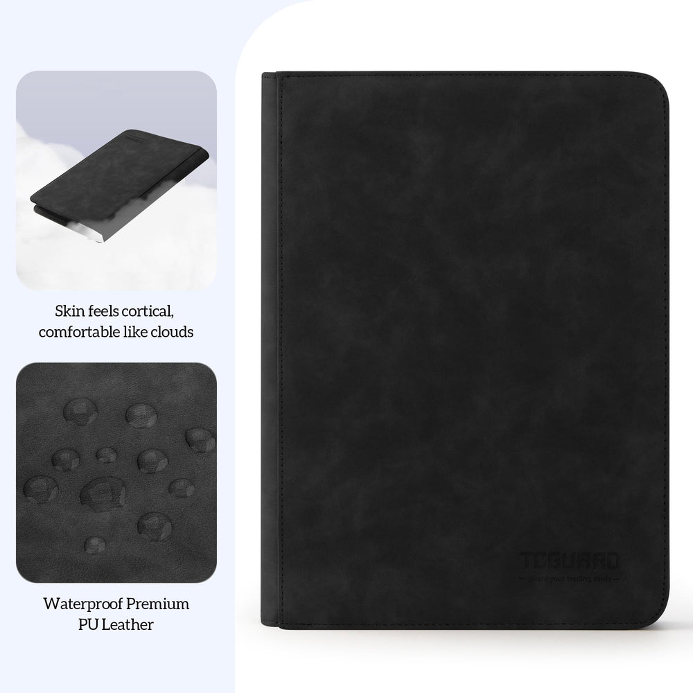 TCGUARD binder pocket display with visible cards for easy organization
