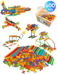 Tcnroy STEM straw constructor set shows a box-and-parts view supporting imaginative engineering play.