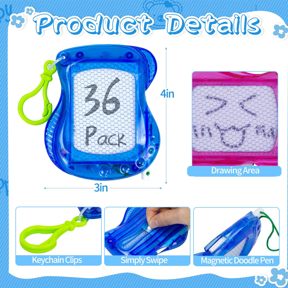 Tcvents magnetic sketch boards set ready for classroom or party favors with reusable surface.