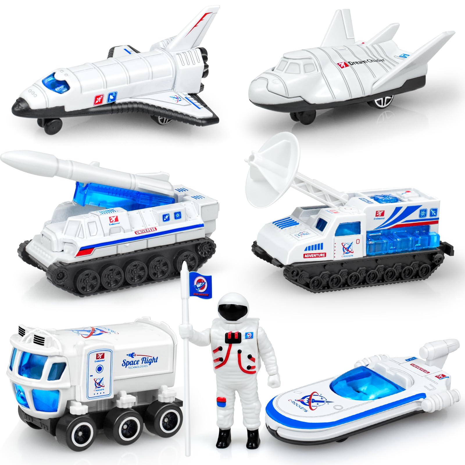 Tcvents astronaut figure with space toys for imaginative space adventures at home
