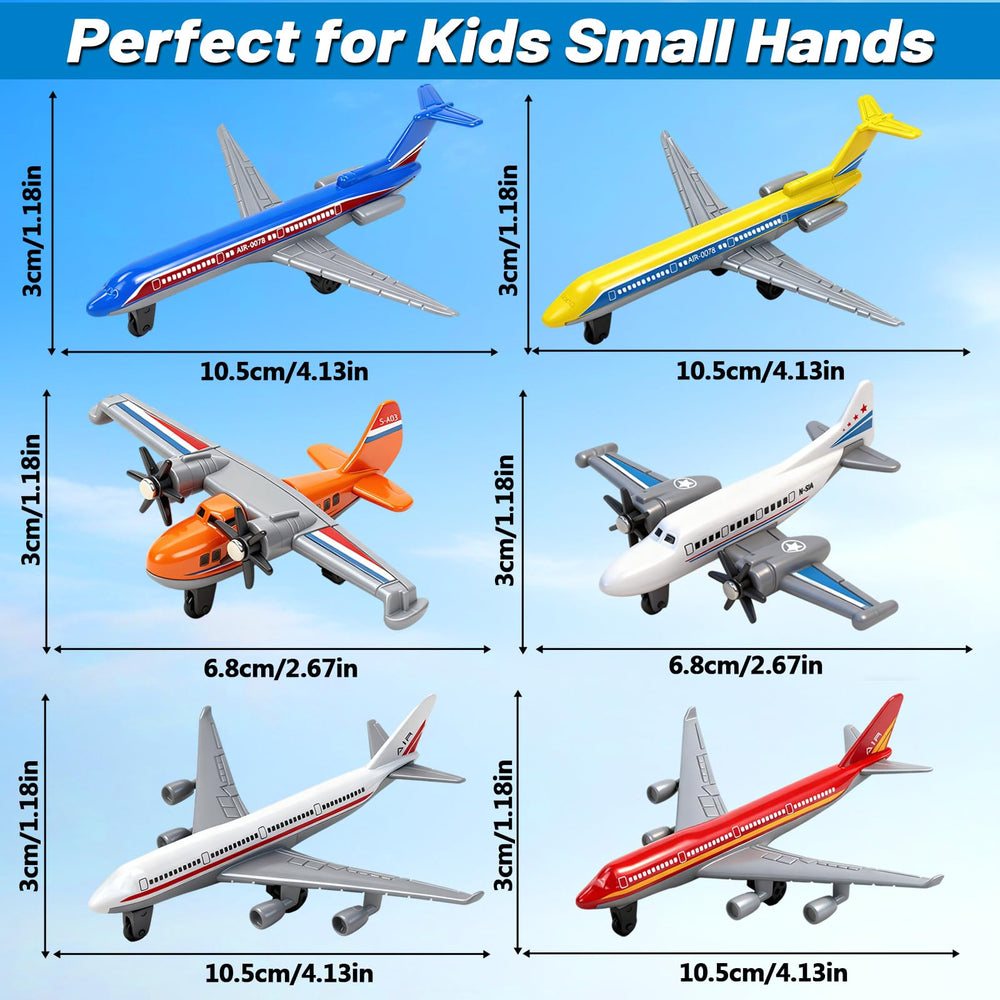 Tcvents diecast glider airplanes with detailed design for tactile pretend play.