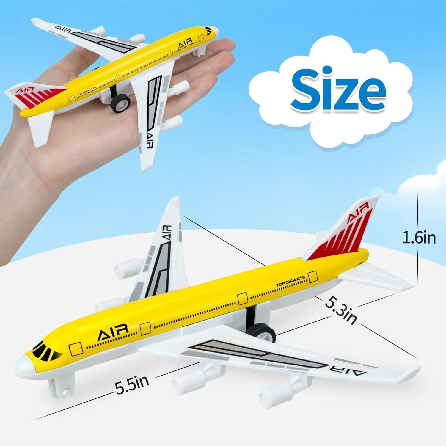 Tcvents metal aircraft model designed for safe, long-lasting fun.