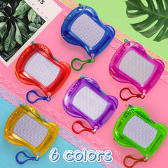 Tcvents six-color compact boards with key ring, easy to clip to backpacks for on-the-go creativity.