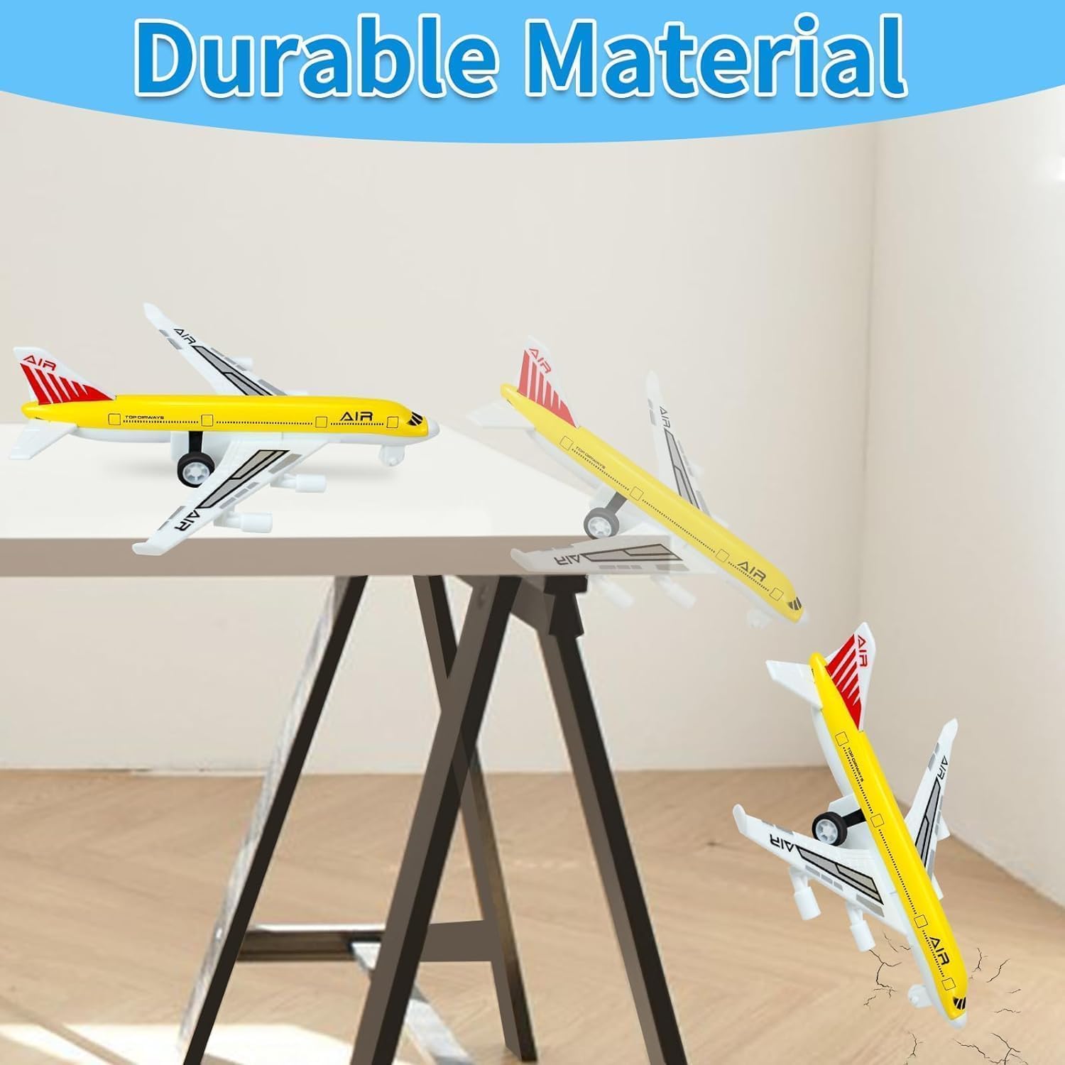Tcvents pull-back airplane toy 4-pack encourages active imaginative play.