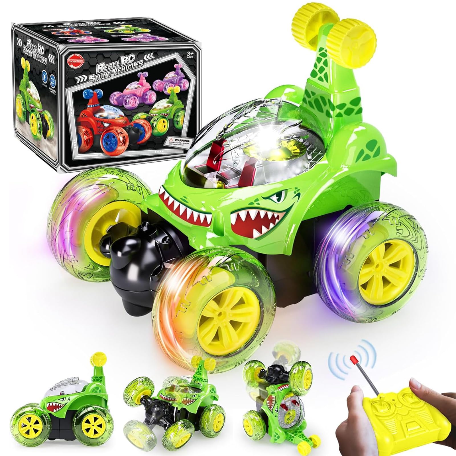 Tcvents RC Stunt Car front view shows bold design for exciting playtime.