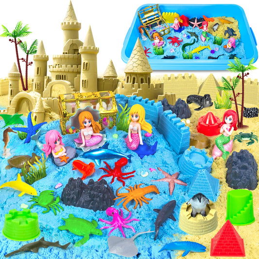 Tcvents mermaid sensory bin with underwater world for imaginative play