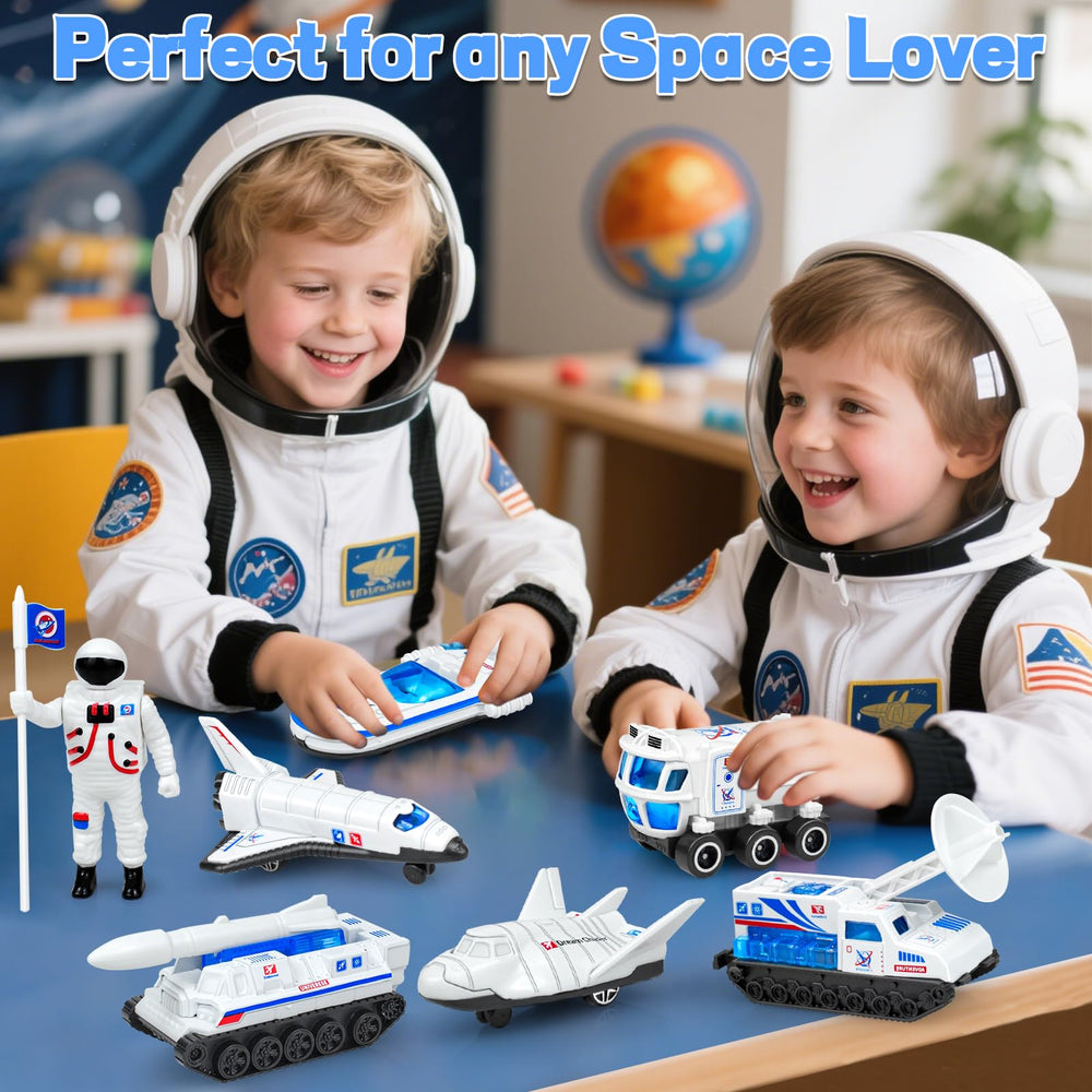 Tcvents space shuttle toy engages budding astronauts through interactive push and go action