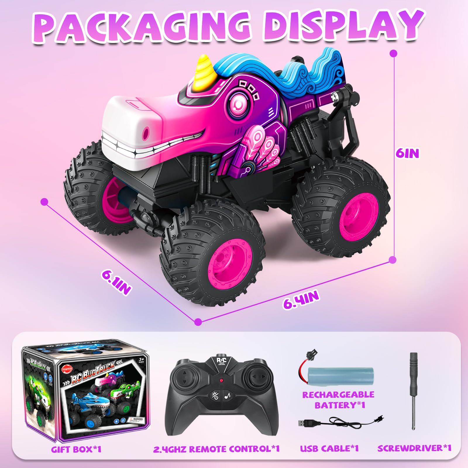 Tcvents unicorn RC truck off-road capable on grass and sand