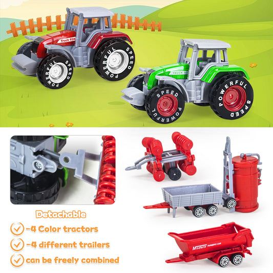 Tcvents water tank tractor suited for learning about farm maintenance through pretend tasks