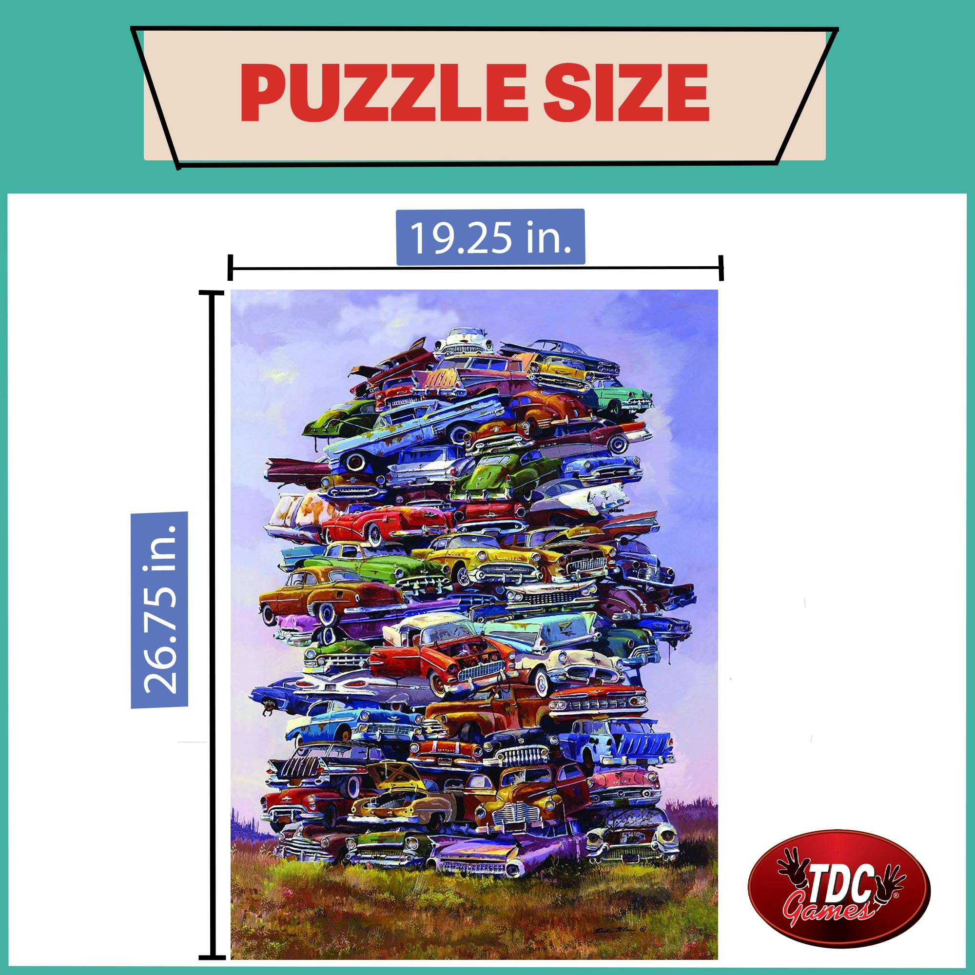 TDC Games 1000-piece puzzle with diverse colors challenges even experienced puzzlers.