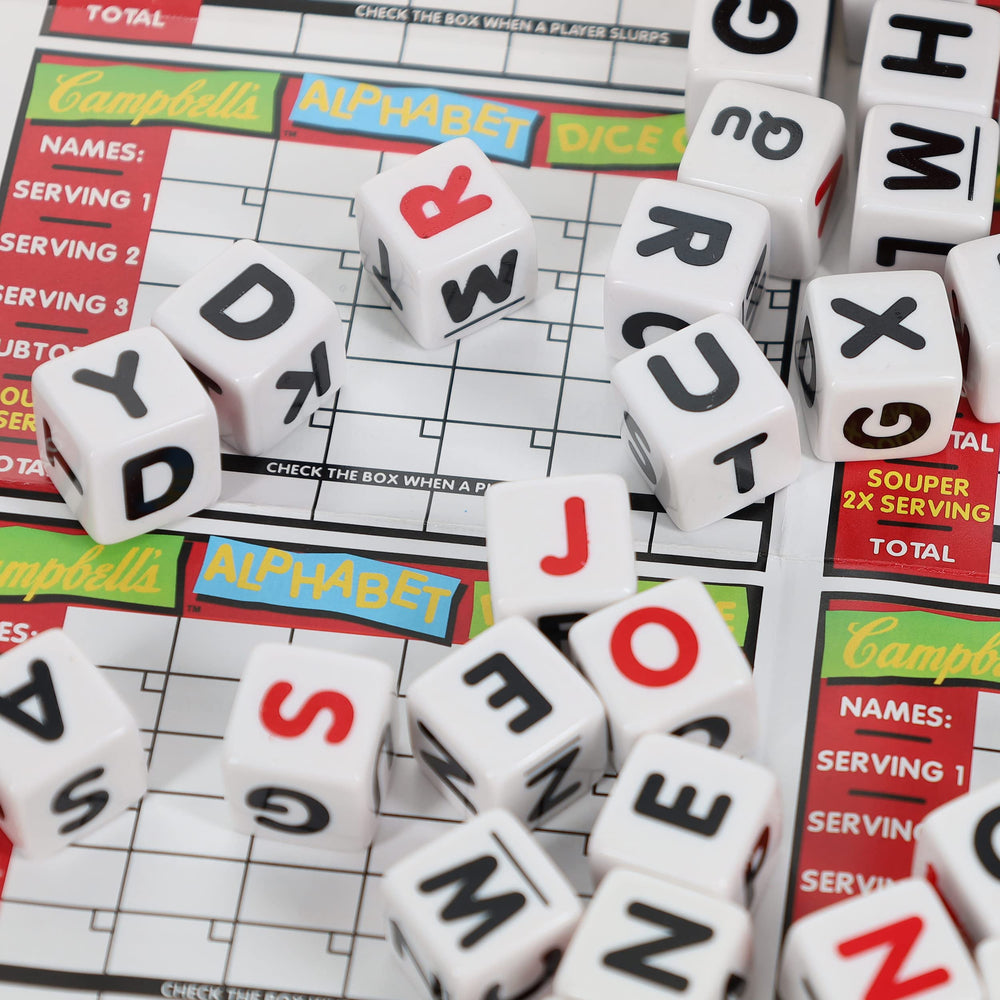 TDC Games Campbell's Alphabet Dice Game yard games friendly portable fun