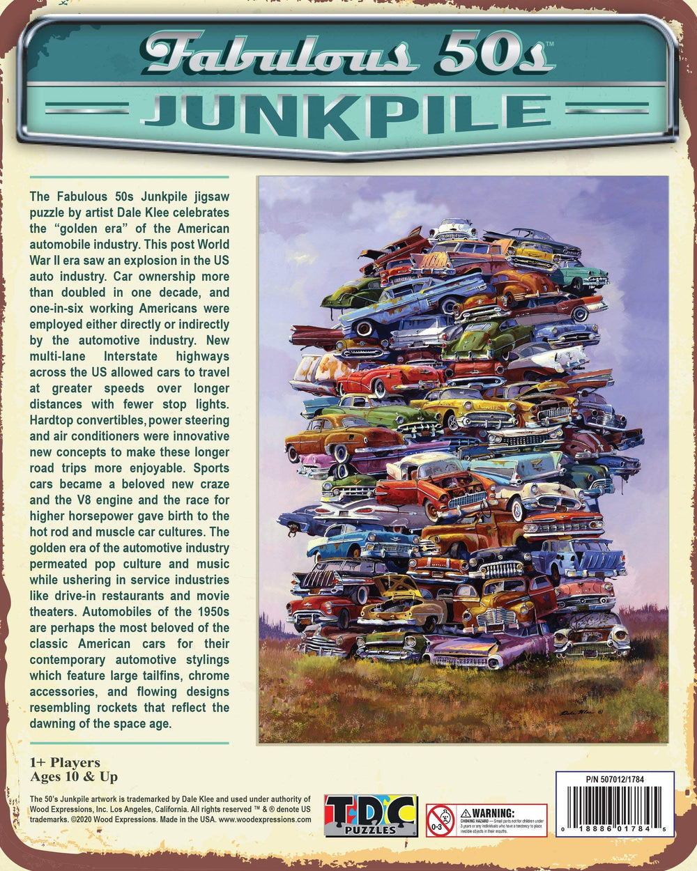 TDC Games retro garage scene puzzle suits living rooms and shops.