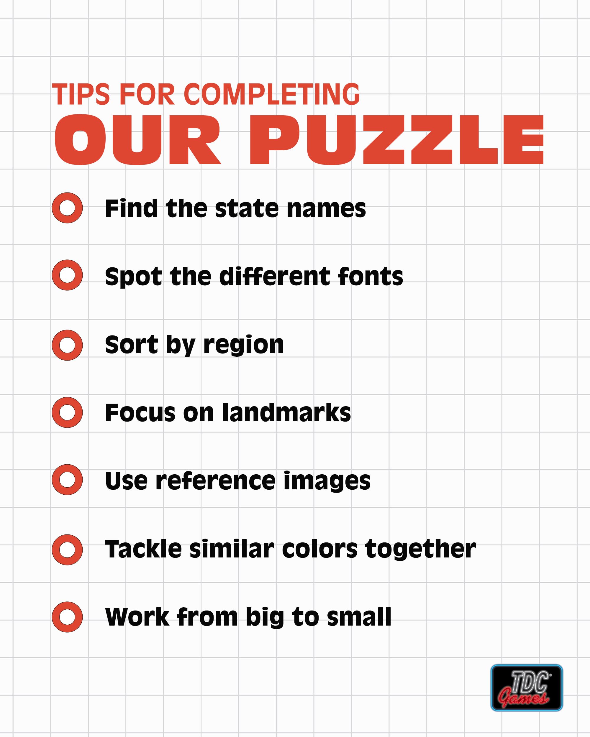 TDC Games roadtrip design 1000-piece puzzle, immersive challenge for mindful evenings.