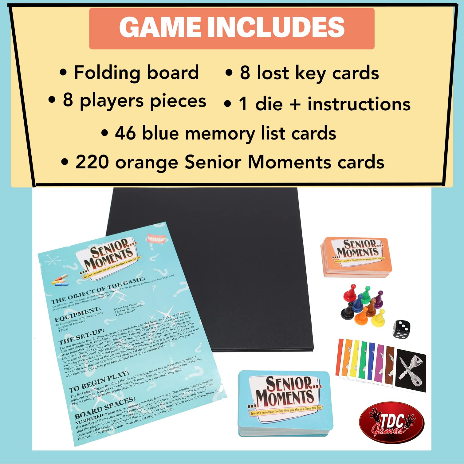 TDC Games Senior Moments family gathering: fuels laughter and storytelling during holidays.