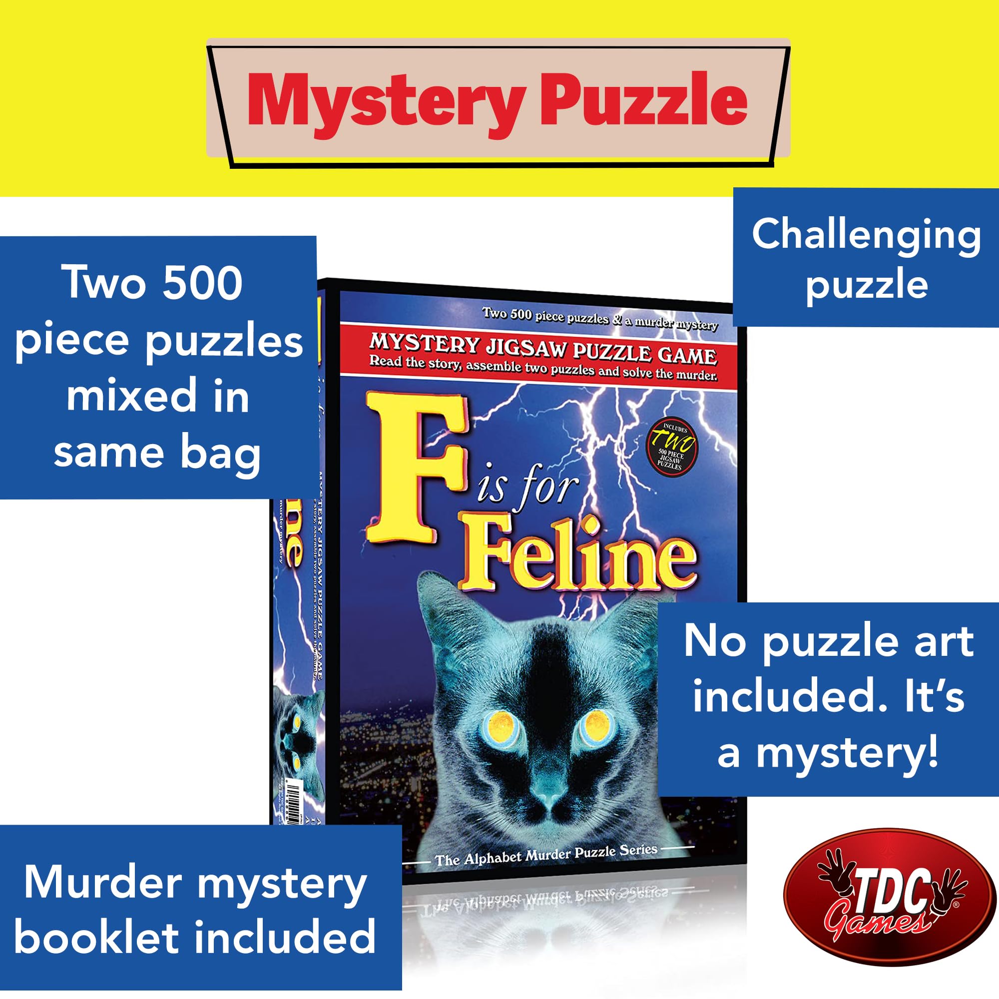 TDC Games two 500-piece puzzles in one bag, perfect for collaborative evenings.