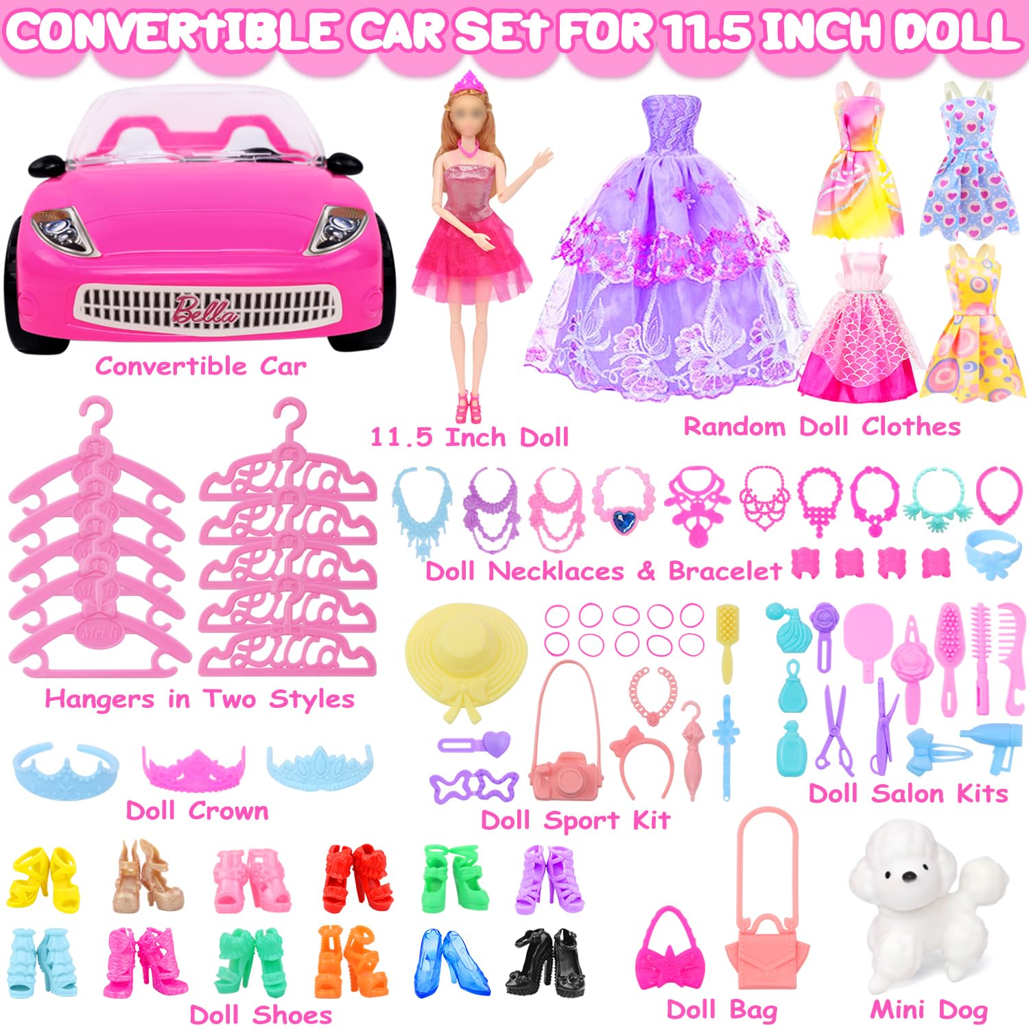 TDDS9 doll dress collection with fancy and regular outfits