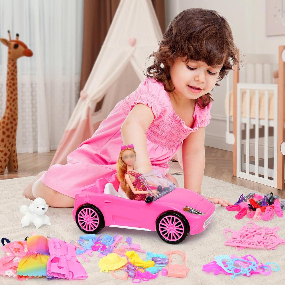 TDDS9 mini hangers and shoes organize dress-up items neatly