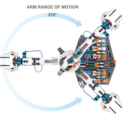 TEACH TECH HydroBot Arm Kit elbow and shoulder joints in motion.