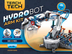TEACH TECH HydroBot Arm Kit unboxing and setup for young engineers.