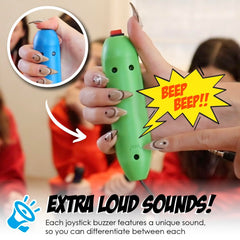Teacher's Choice eight joystick buzzers arranged for easy hands-on play