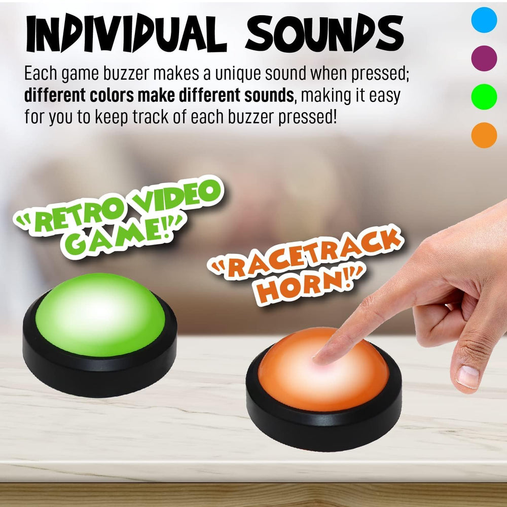 Teacher's Choice buzzer sound differences demo highlighting unique cues per player.