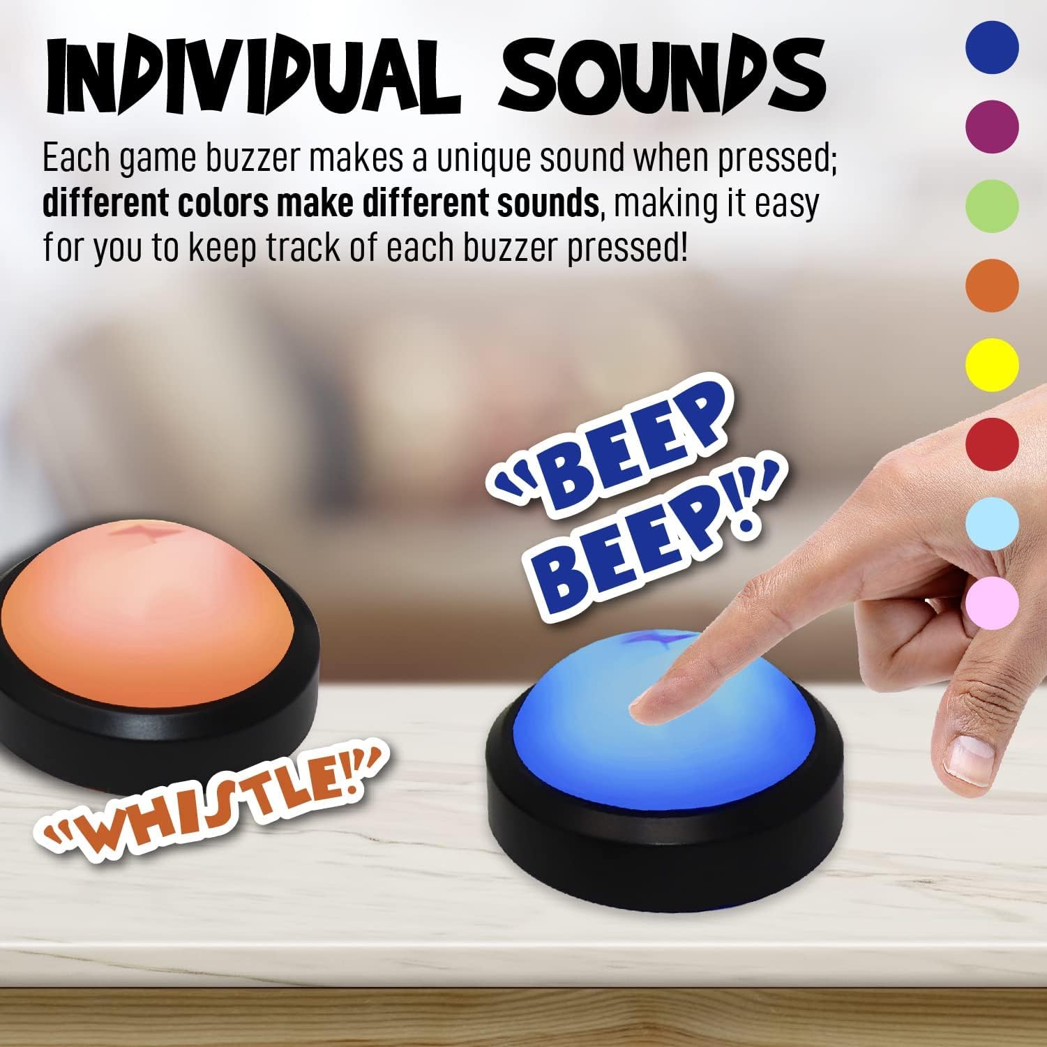 Teachers Choice Light Up Game Buzzer System with unique buzzer sounds for engaging rounds