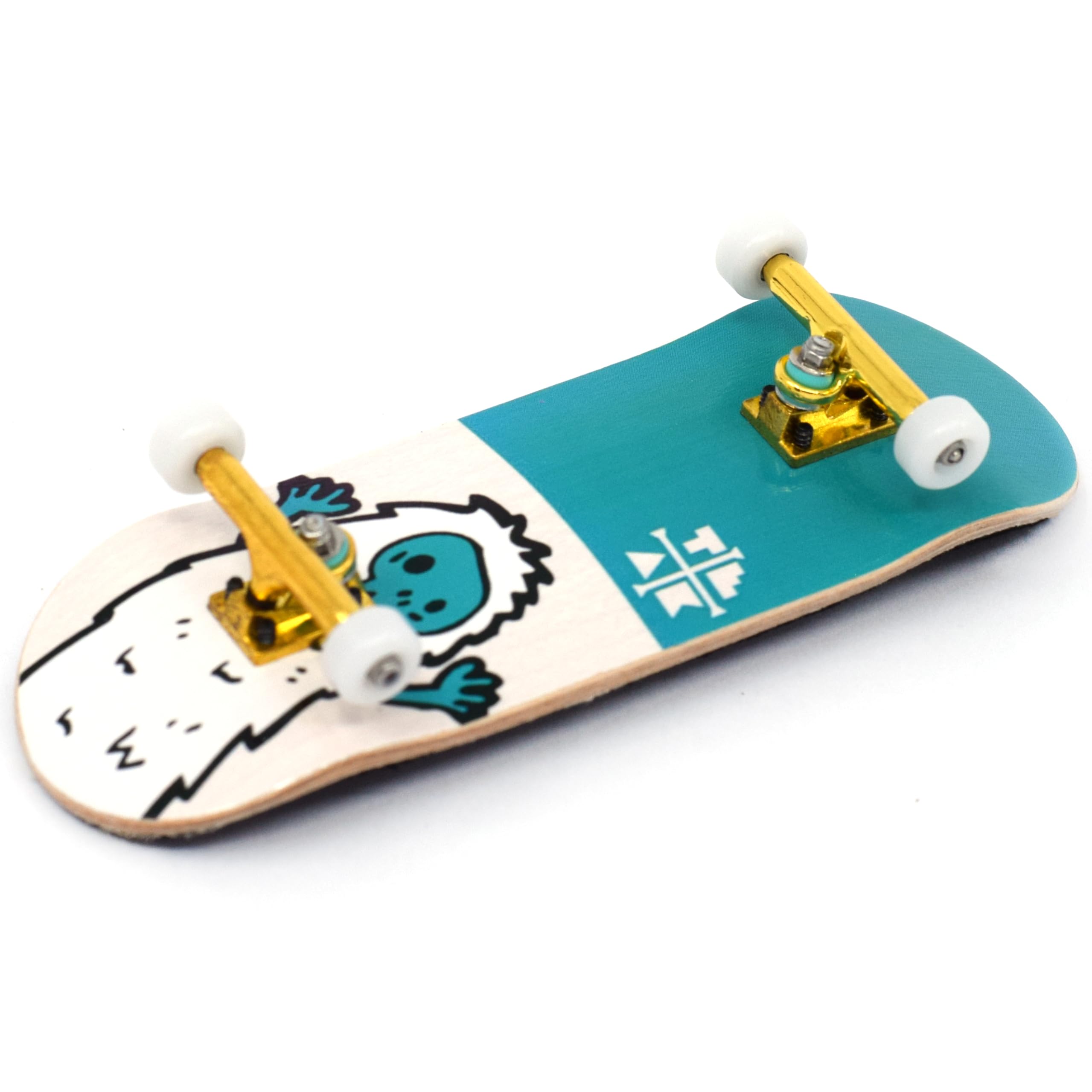 Teak Tuning 32mm Prodigy trucks in gold for precise turns.