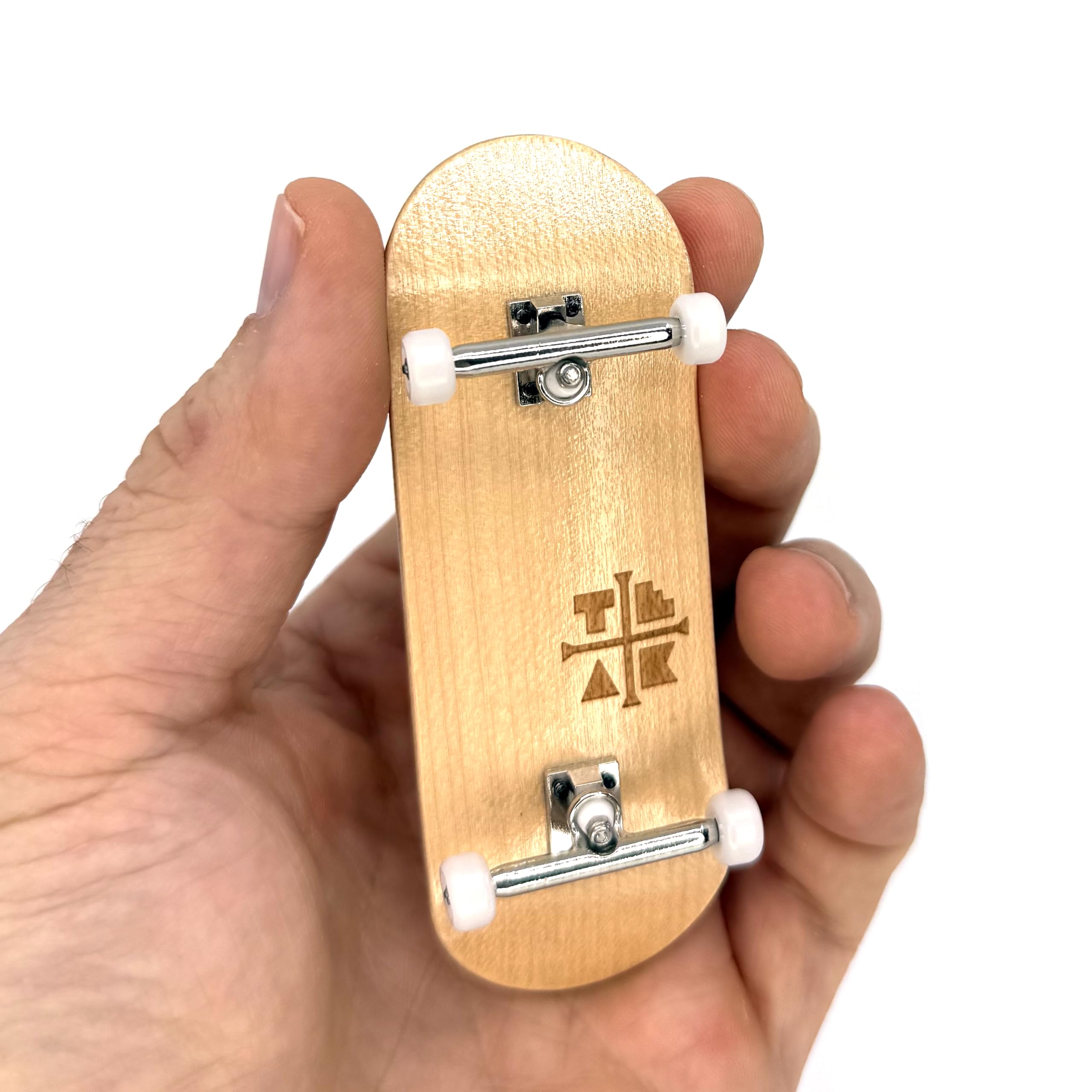 Teak Tuning Silver Heels 34mm ProDeck fully assembled for ride-ready setup.