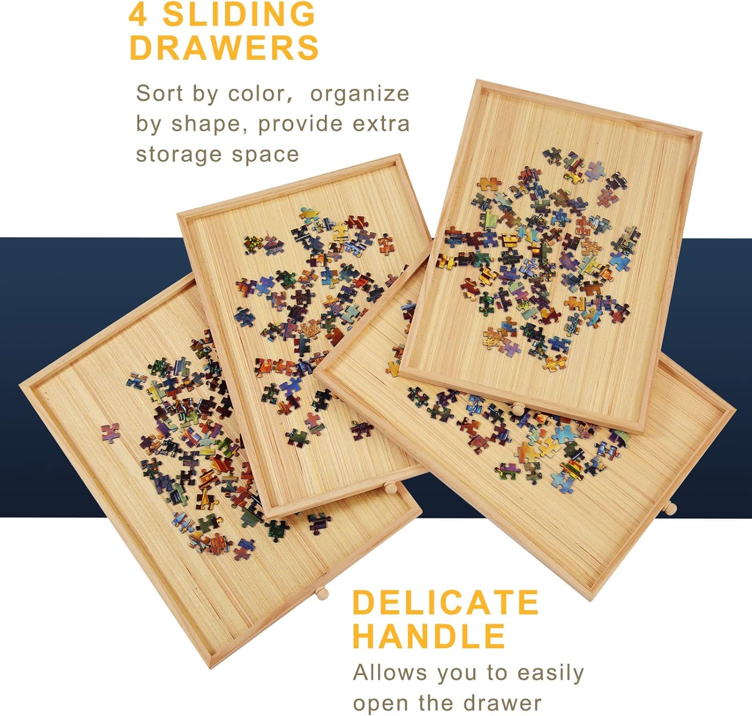 TEAKMAMA large puzzle workspace provides ample room for big 1000–1500 piece sets.