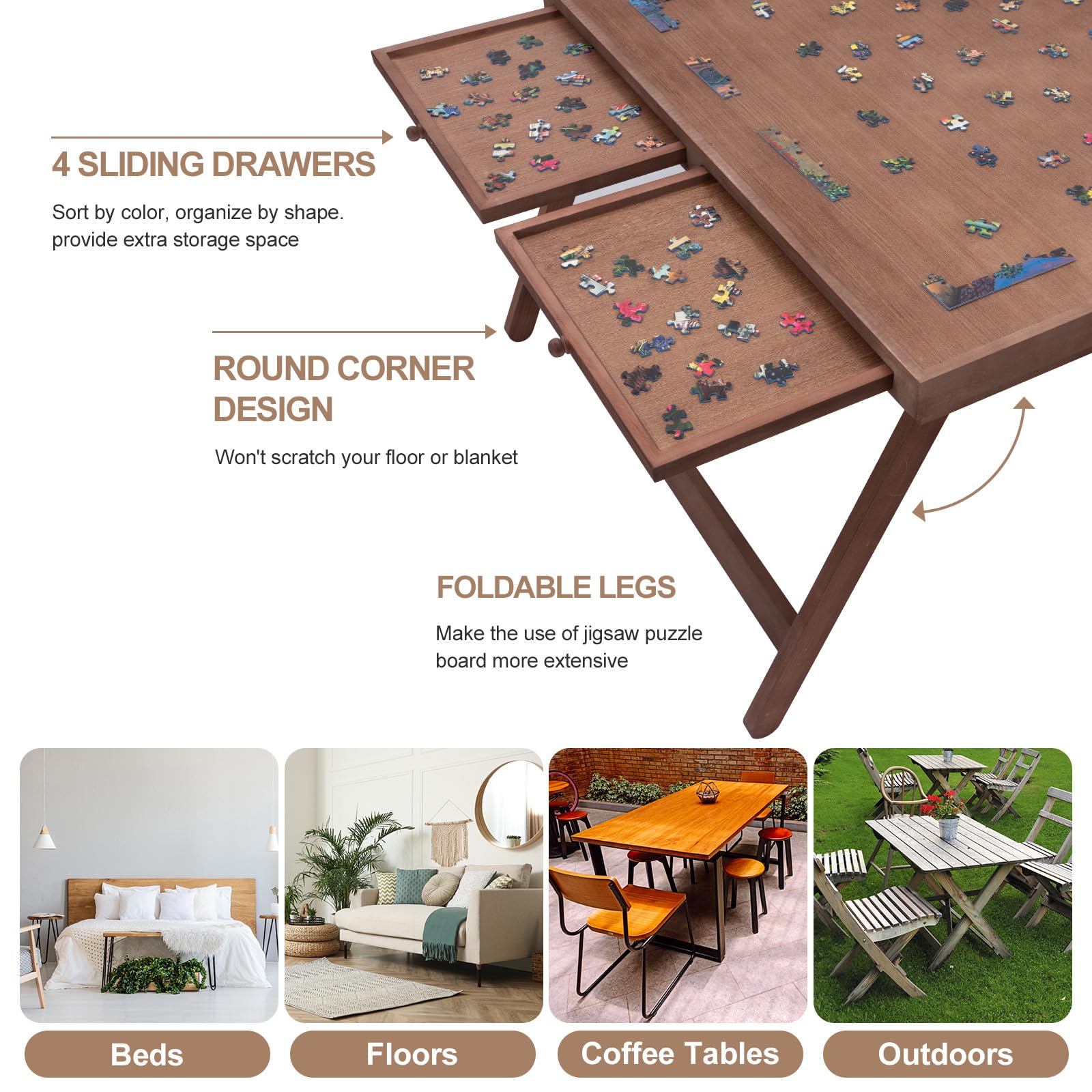 TEAKMAMA puzzle board protective cover lets you pause and store unfinished puzzles.