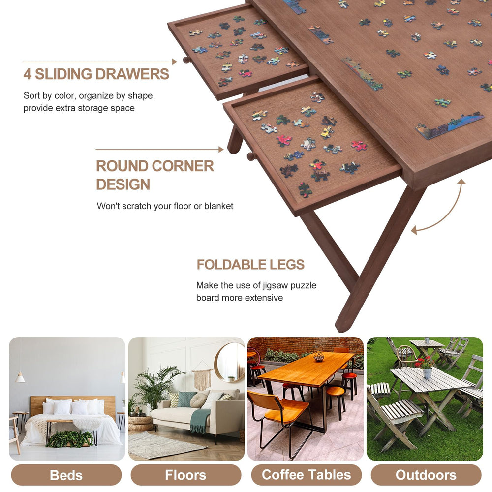 TEAKMAMA puzzle board protective cover lets you pause and store unfinished puzzles.