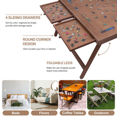 TEAKMAMA puzzle board protective cover lets you pause and store unfinished puzzles.